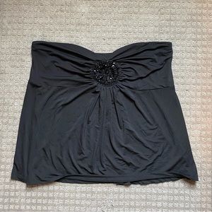Torrid Strapless Black Embellished Top 3x